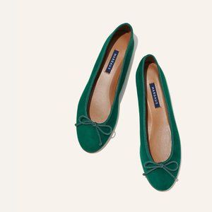 VGUC Margaux Demi Emerald Suede Size 37.5M
